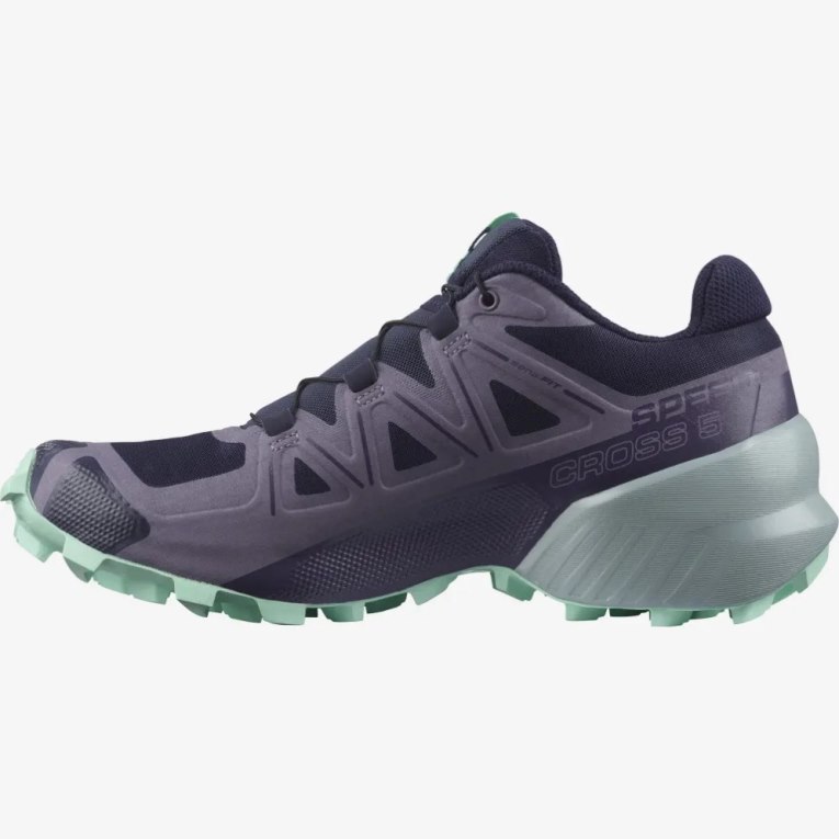 Navy / Purple Salomon Speedcross 5 Women's Trail Running Shoes | PH 67408I